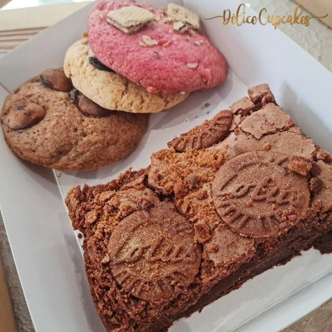 Coffret cookies brownies sur commande à la Réunion - Délicecupcakes