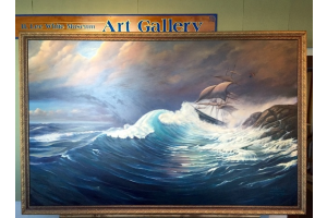 Cloning Neptune Art Gallery Image of a Boat on the Blue Sea from H Lee White Maritime Museum Oswego NY.