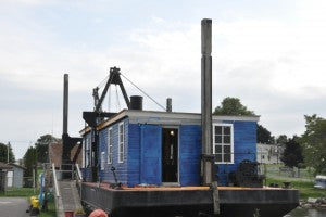 Derrick Boat 8 Gallery Image of Workhouse by Dock from H Lee White Maritime Museum Oswego NY