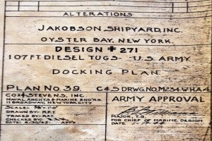 From the Archives Gallery Image of Alterations Document for Historical Boat Project from H Lee White Maritime Museum Oswego NY