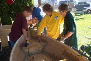 Programs at the Maritime Museum Gallery Image of Boat Building Event from H Lee White Maritime Museum Oswego NY