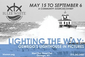 Virtual Museum Tour Image of Lighting the Way Oswego's Lightouse in pictures exhibit from H Lee Maritime Museum Oswego NY