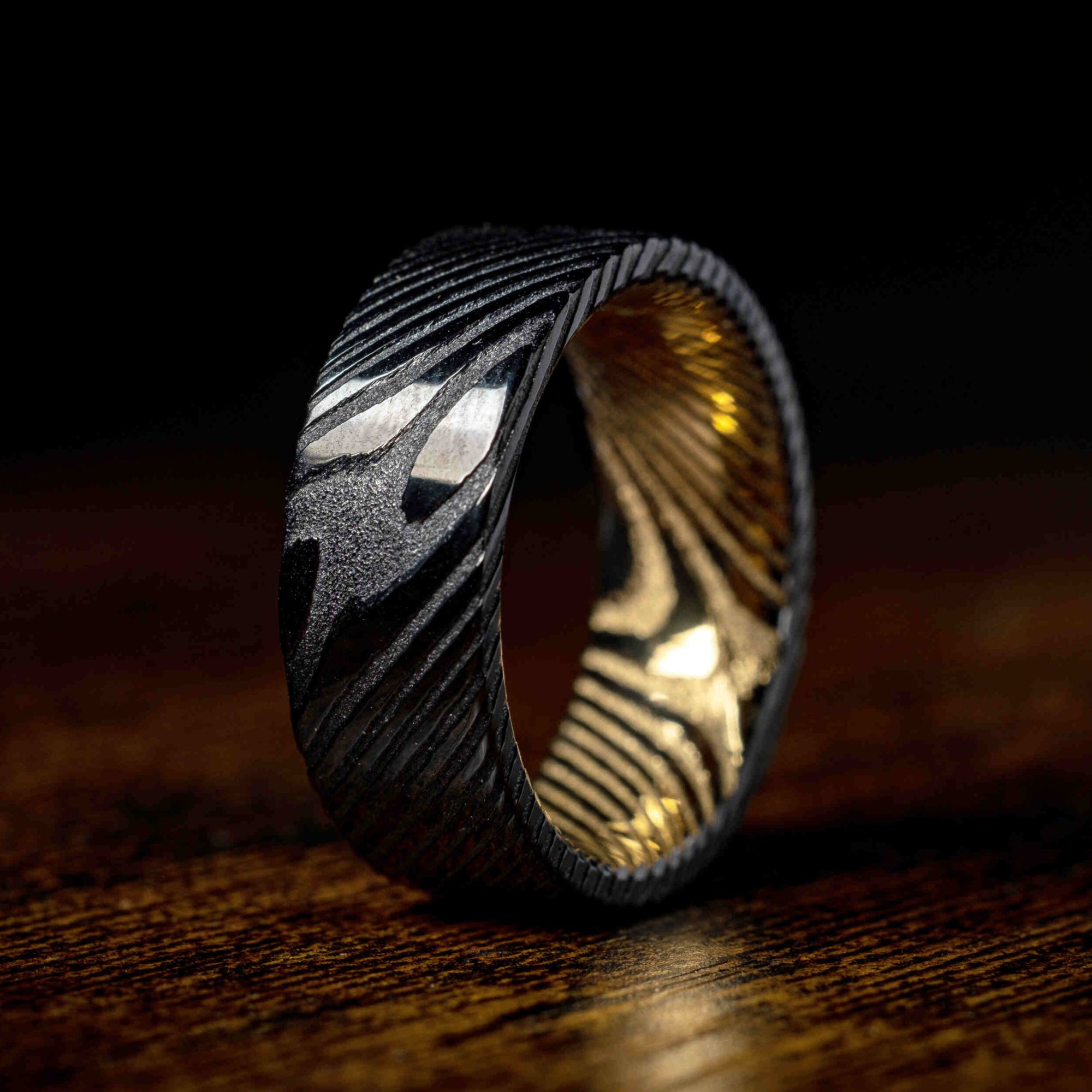 Men's Black Damascus Ring - ETRNL