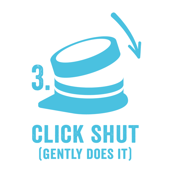 Step 3 - Click Closed (Gently Does It)