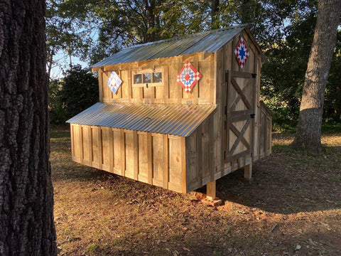 The New Chicken Coop Barry built out of his sawmill lumber.