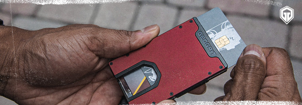 Geogrit Wallet "Brick Red" with Card Sliding 