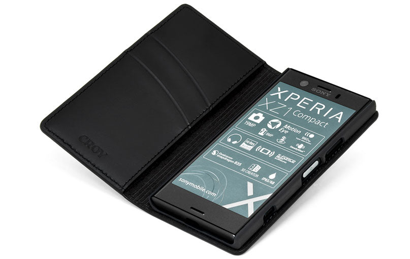 Xperia XZ1 Compact 手帳型 レザーケース 革