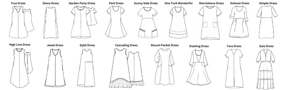 FLAX Dresses : sketch comparisons