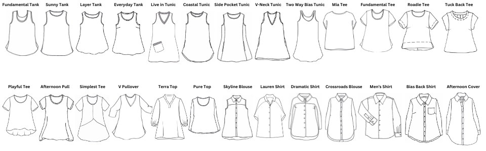 FLAX Tops : a sketch comparison of styles