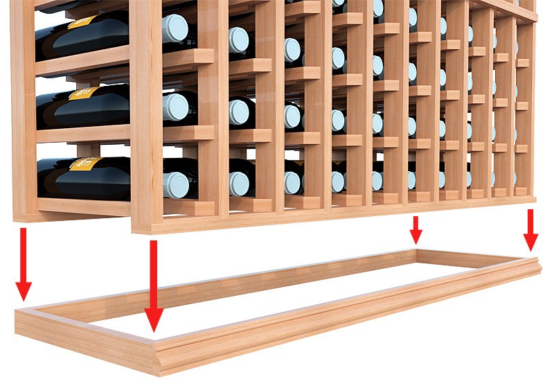 modular wine racking toe-kick base