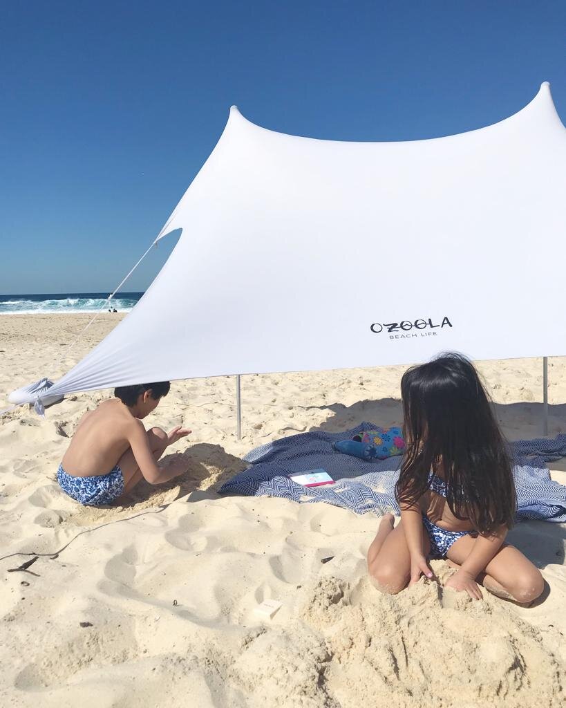 An Ozoola beach tent works in all weather, making it perfect for beach holidays