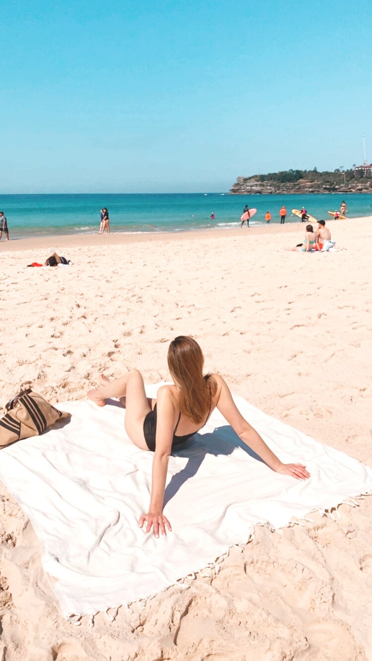 Ozoola family beach blankets are the perfect size for a beach staycation