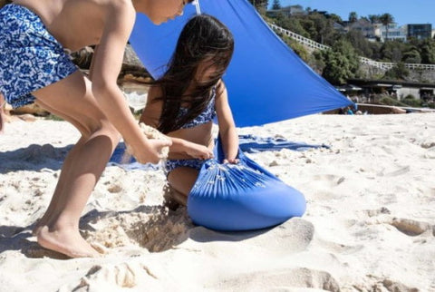 Setting up your beach tent