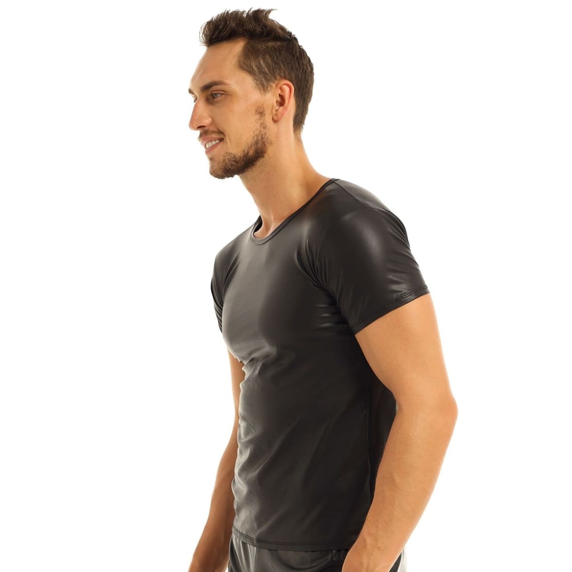 Image of DUNGEON Faux Leather T-Shirt