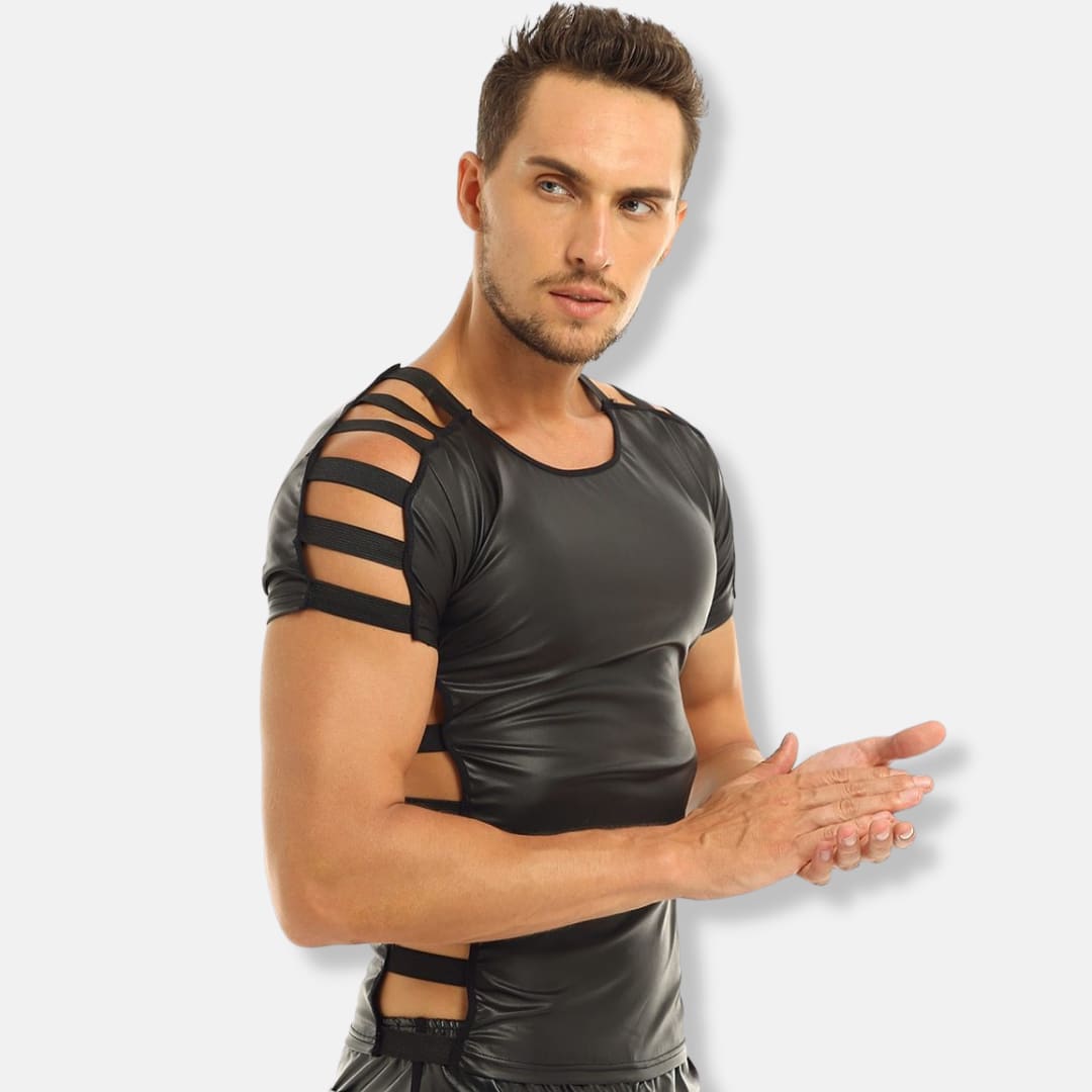 Image of UNDERGROUND Faux Leather T-Shirt