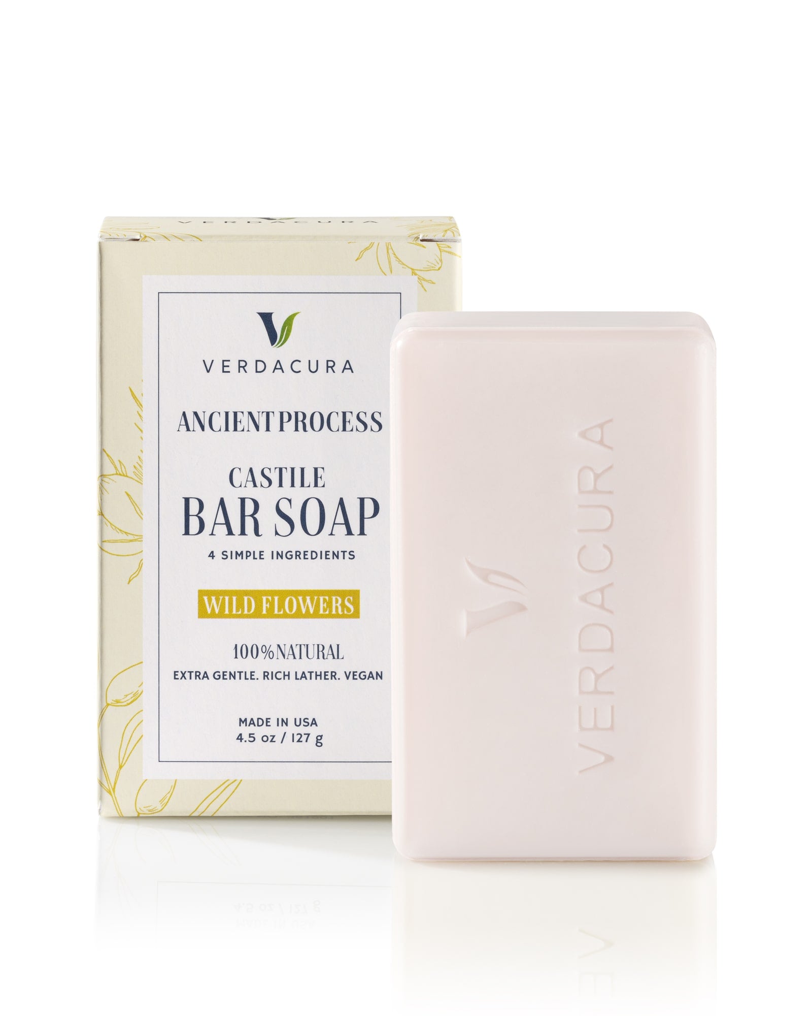 Ancient Hot Process Castile Bar Soap Wildflowers of Tuscany (Naturally –  Verdacura