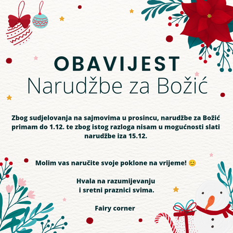 Narudžbe za Božić, obavijest 