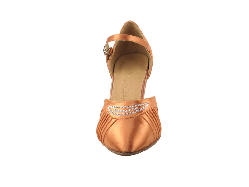 Very Fine SERA1397 Ladies Ballroom Dance Shoe with Stone Detailing Available in Tan and Black Satin