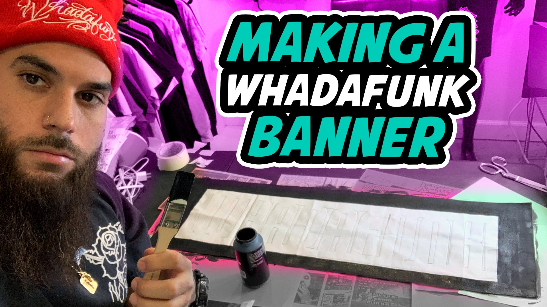 making a diy whadafunk banner