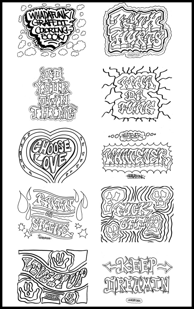 FREE GRAFFITI COLORING BOOK