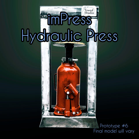 The imPress Hydraulic Press, the only truly portable hydraulic press made for jewelers, enamellists, metalsmiths, silversmiths, and other makers.