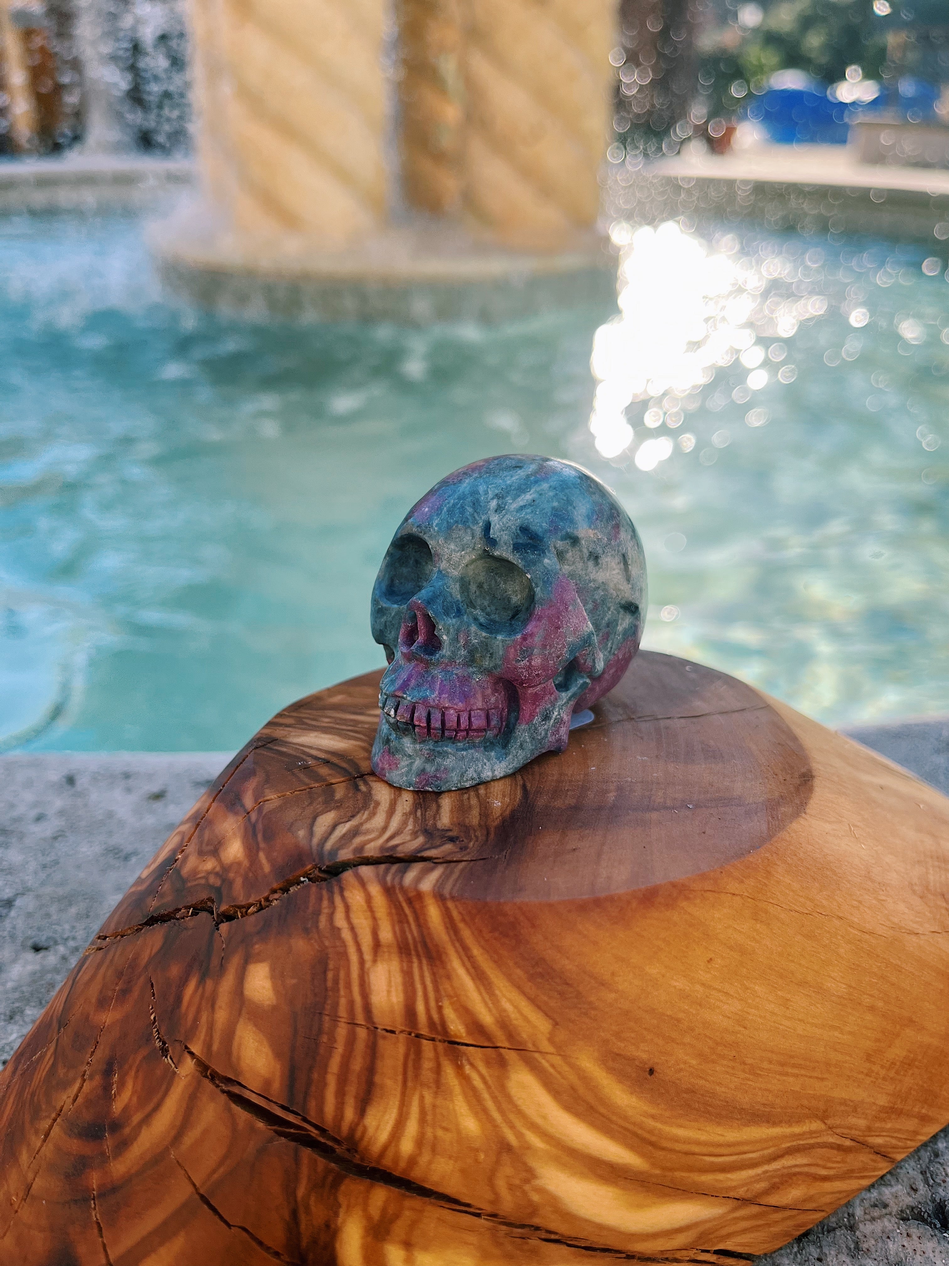 Ruby Kyanite Skull P63