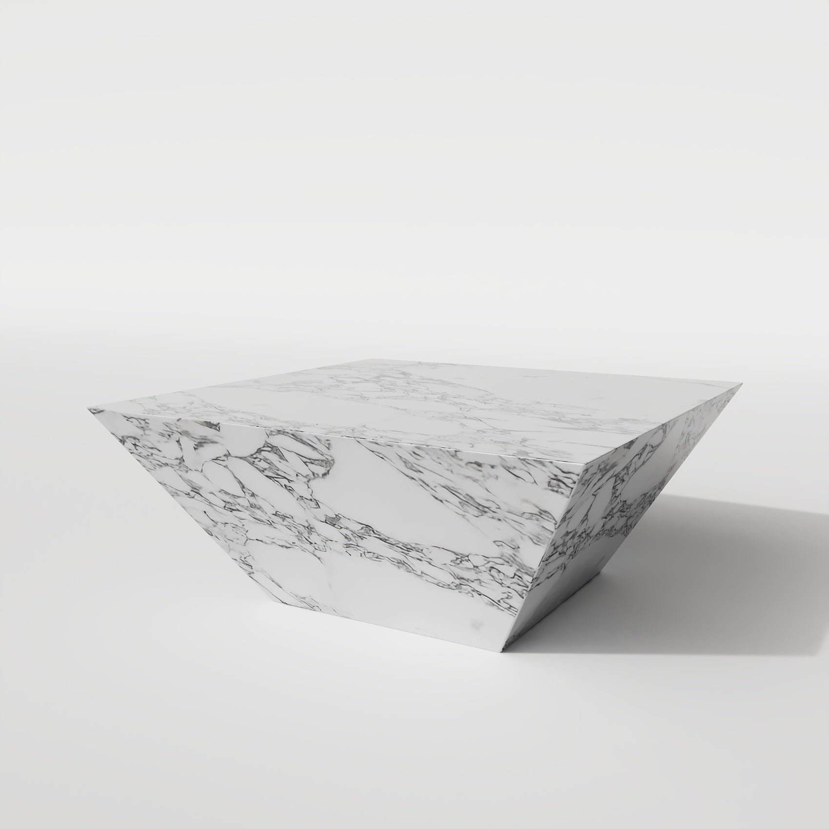 Inverted Pyramid Italian Marble Plinth Coffee Table | Luxury Furniture ...