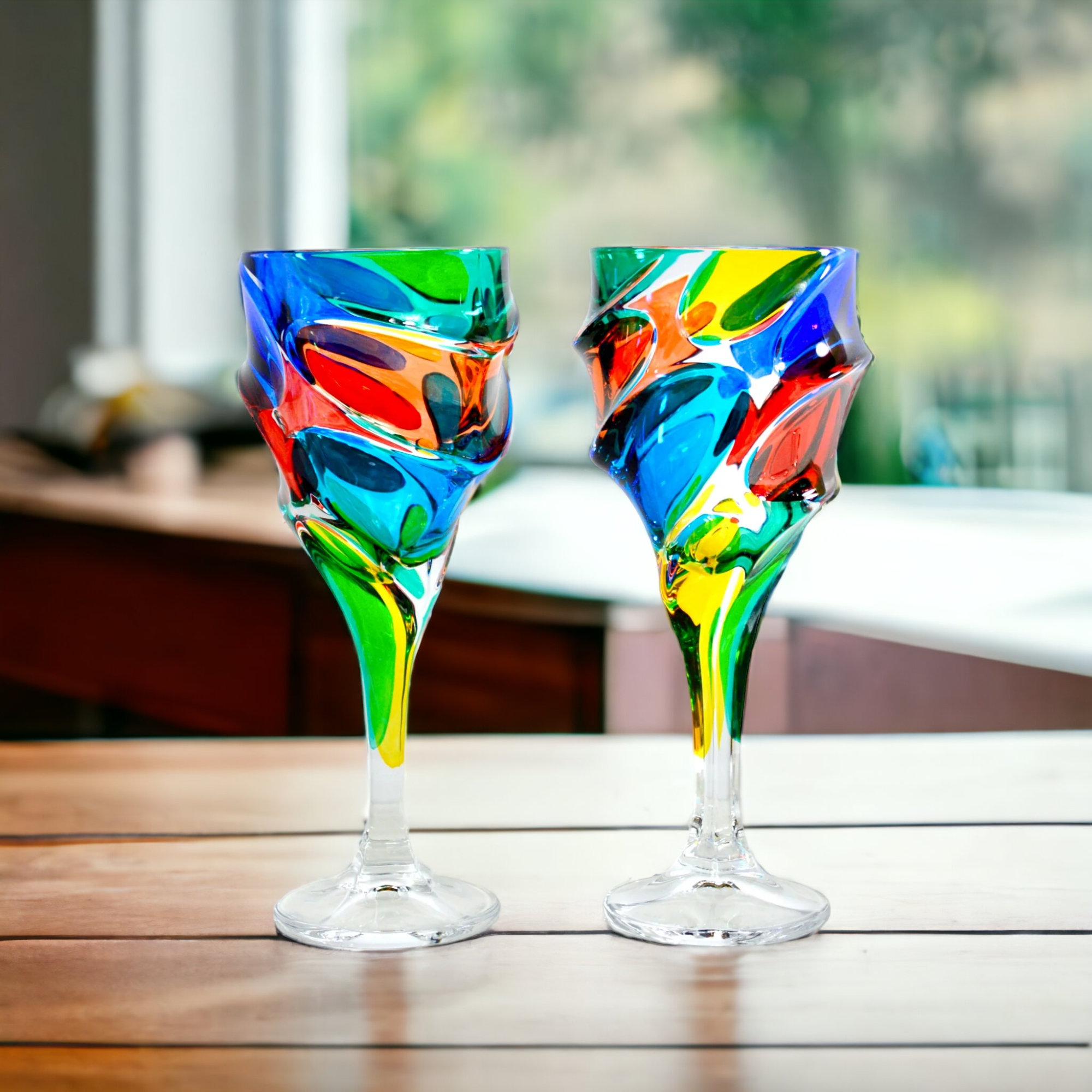 Opera Wine Drinking Glasses, Set of 2, Crafted In italy