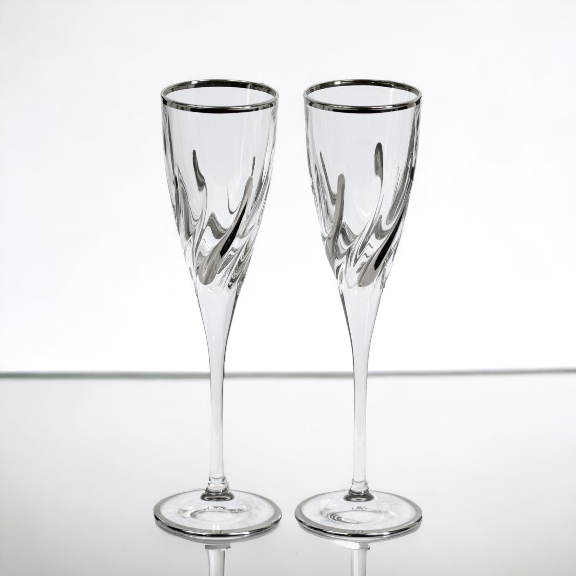 Trix Short Drink Glasses, Hand-Painted Italian Crystal, Set of 2