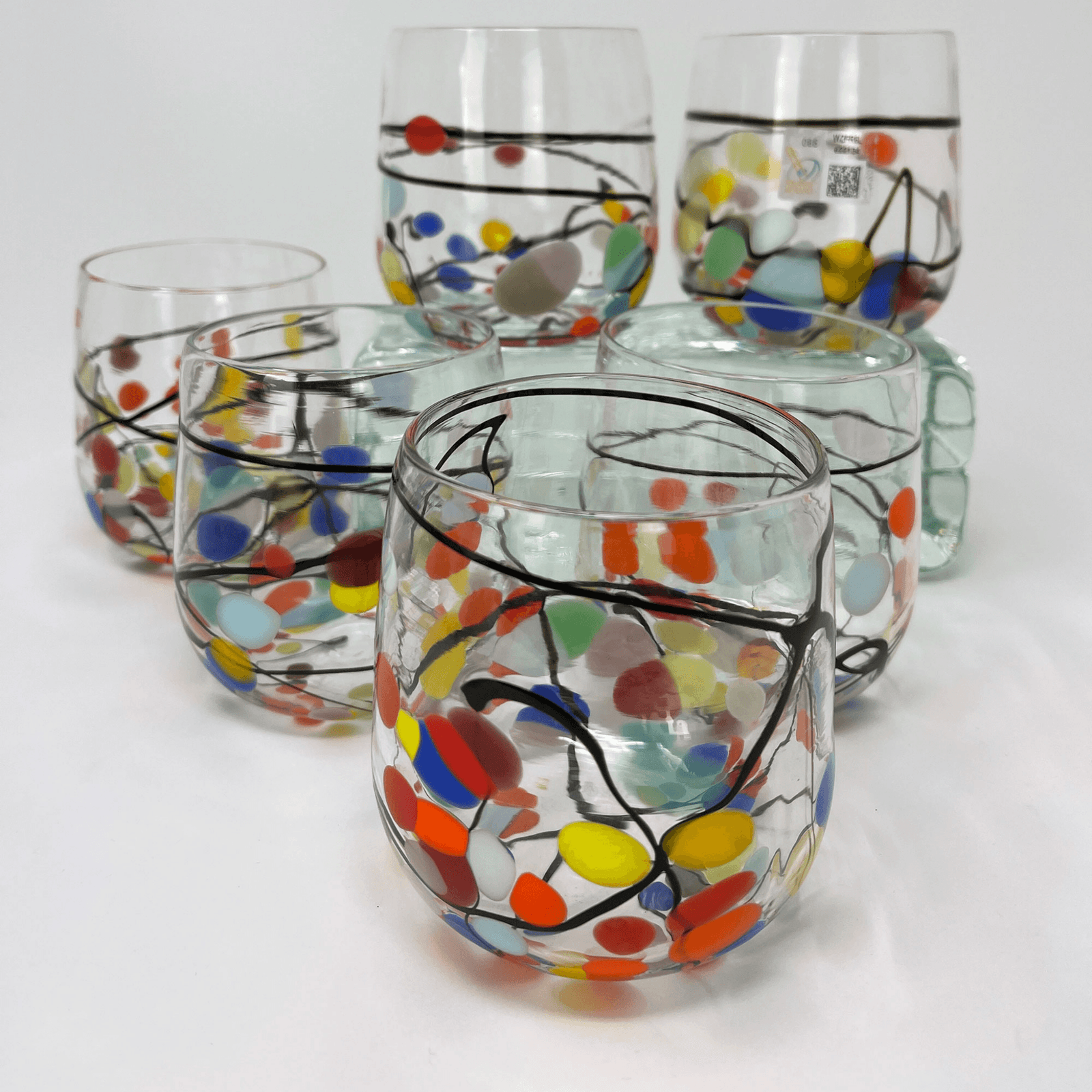 Murano Stemless Wine Glasses - Set of 4