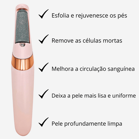 Lixa Elétrica Removedora de Calos + Kit Pedicure Profissional 8 Peças