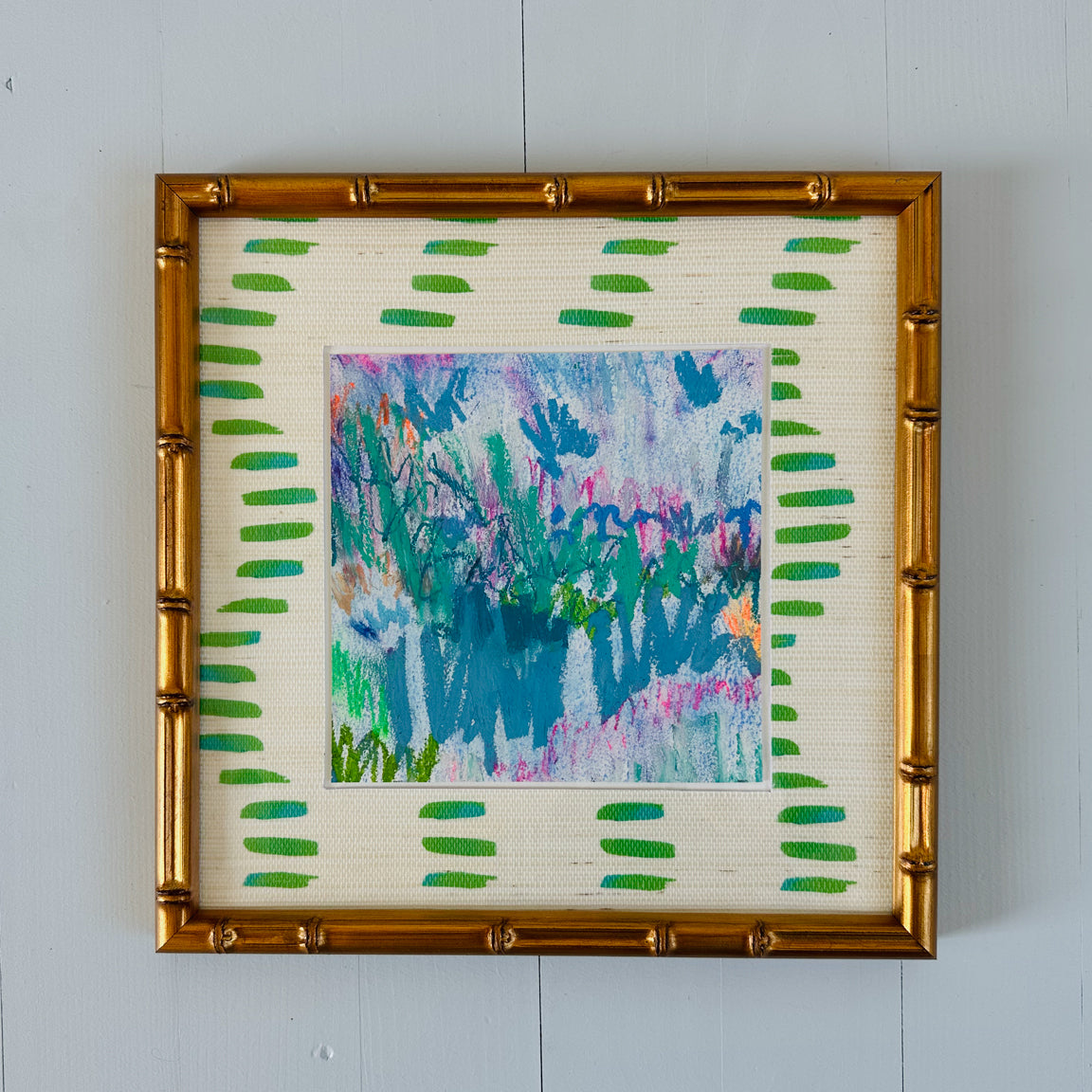 reef no. 3 - wavy lines lime mat