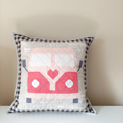 On the Road Quilted Pillow - Satomi Quilts