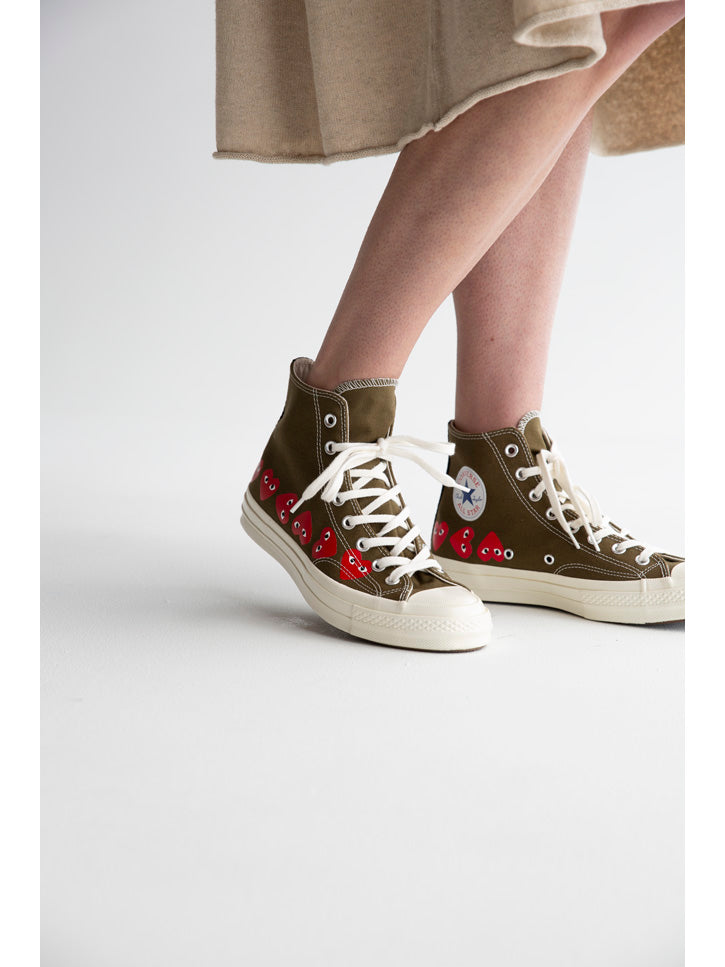 commes des garcon converse khaki