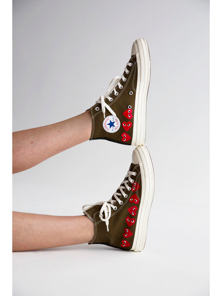 Comme des Garçons PLAY Converse, Khaki 