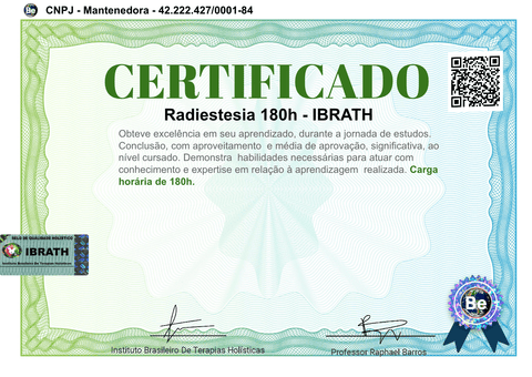 Certificado Curso Radiestesia