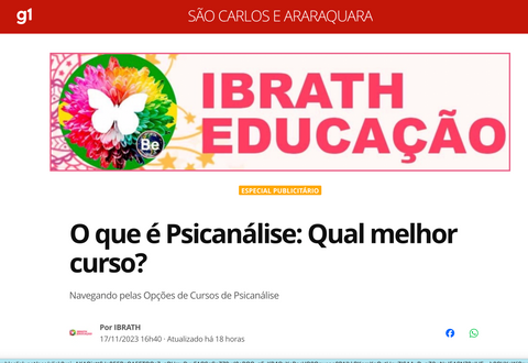 Melhor curso de psicanálise do Brasil!
