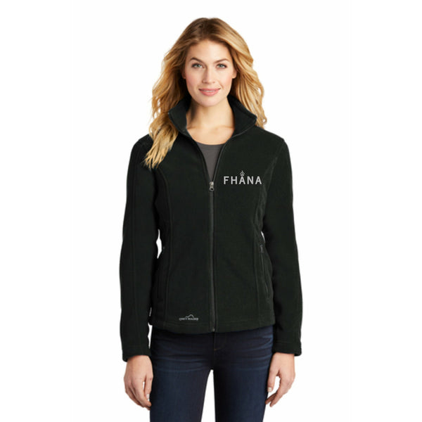 Custom Logo Eddie Bauer Ladies Hooded Full-Zip Fleece Jacket