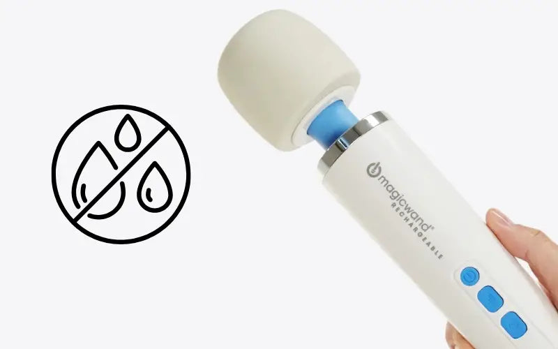 dat de magic wand niet waterdicht is