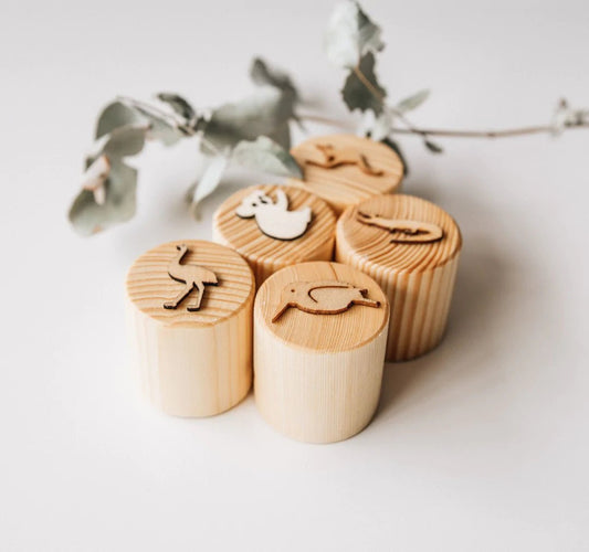Wooden Playdough Stamps, African Animals