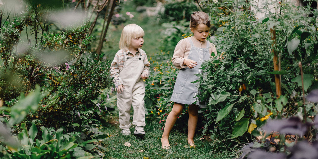 Kids in a garden