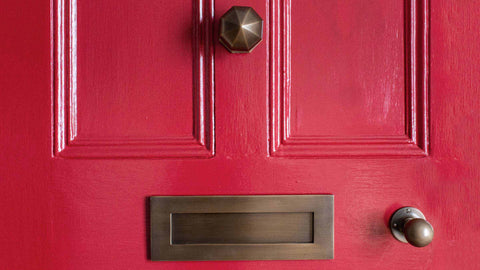 Distressed Antique Brass on Front door