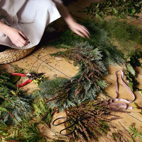 making a heather wreath