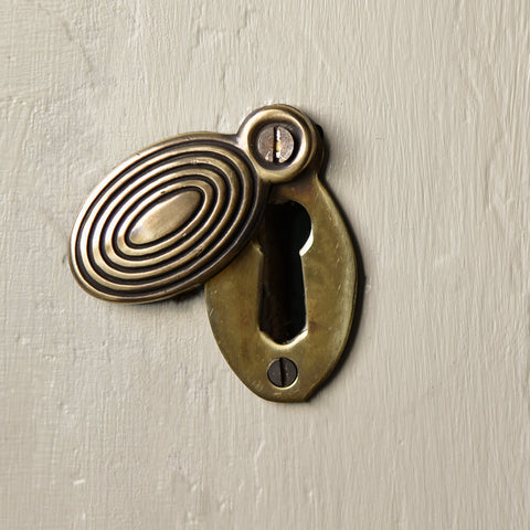 brass reeded escutcheon