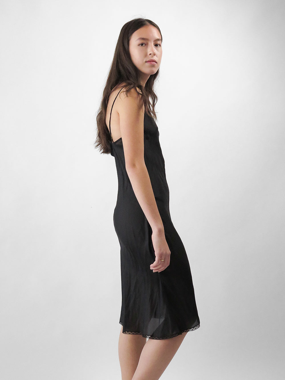 Erica Tanov | Greta Silk Slip Dress - Black