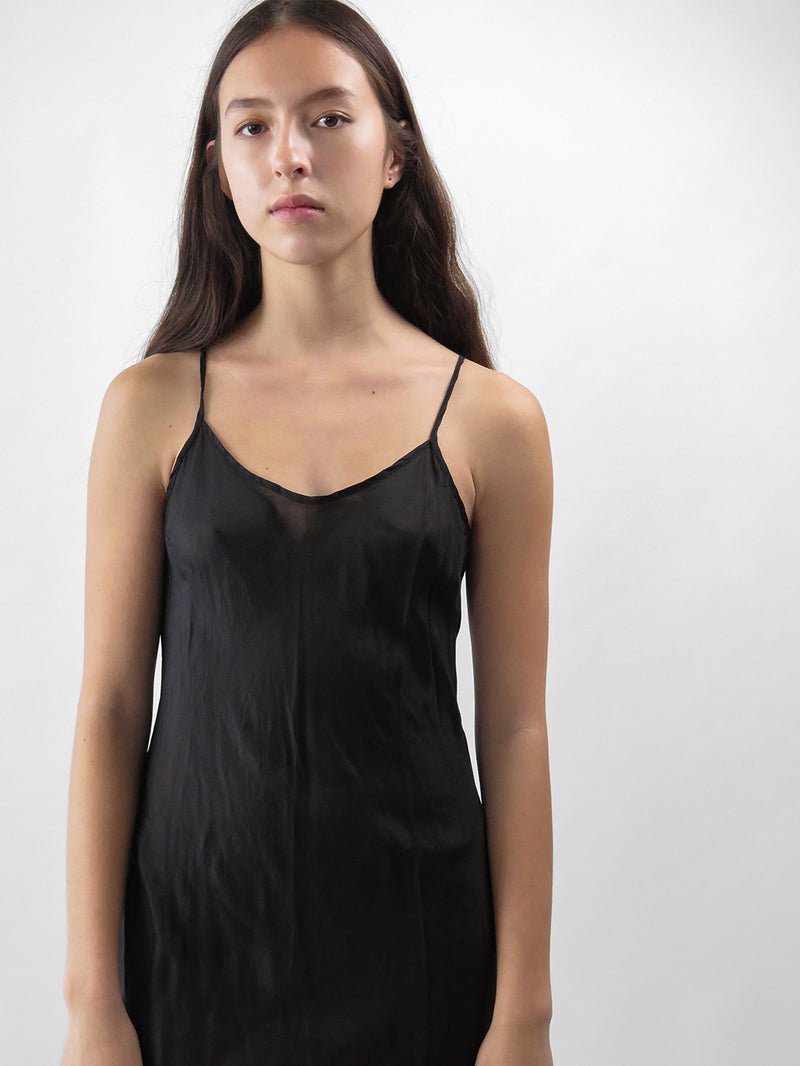 Erica Tanov | Greta Silk Slip Dress - Black