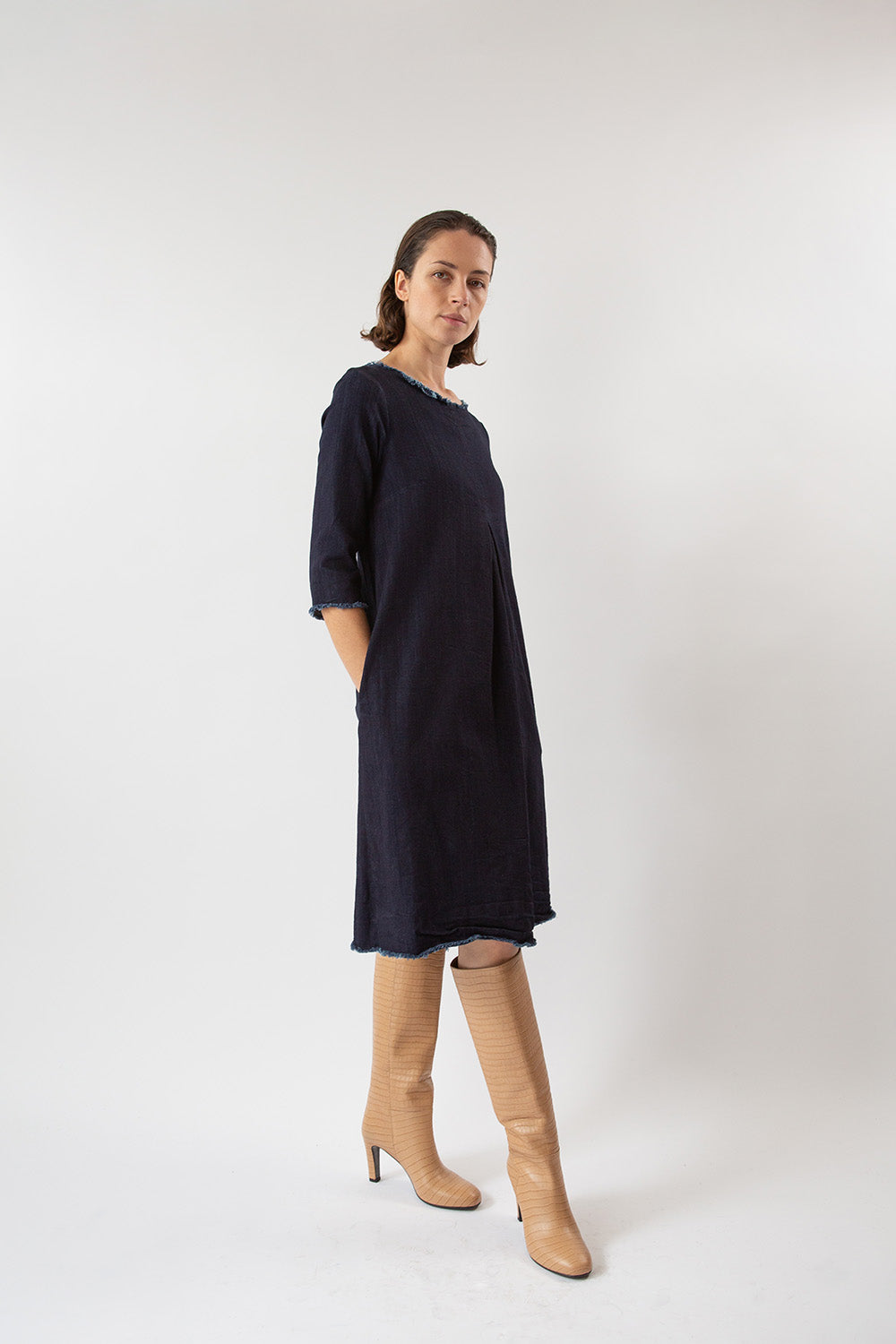 Signature Rye Dress In Denim – Erica Tanov