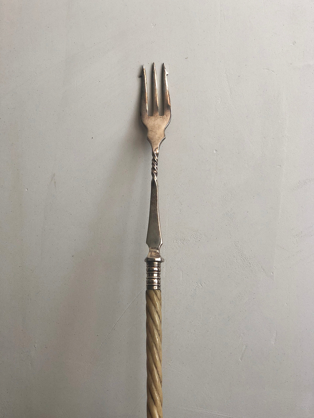 Antique Bone and Sterling Fish Fork