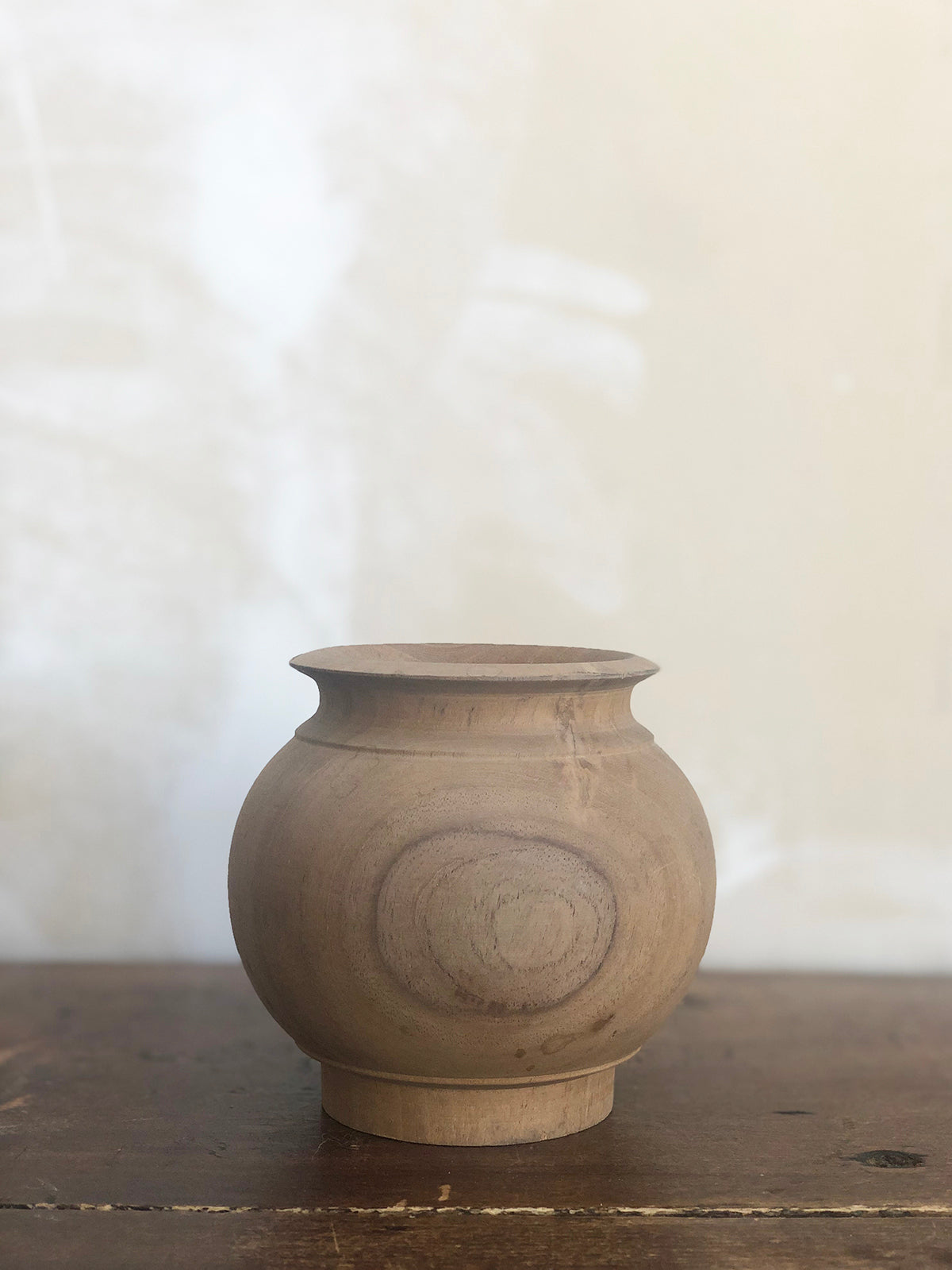 Antique Indian Hand-turned Wood Vessel