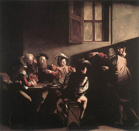 The Calling of Saint Matthew painting by Caravaggio